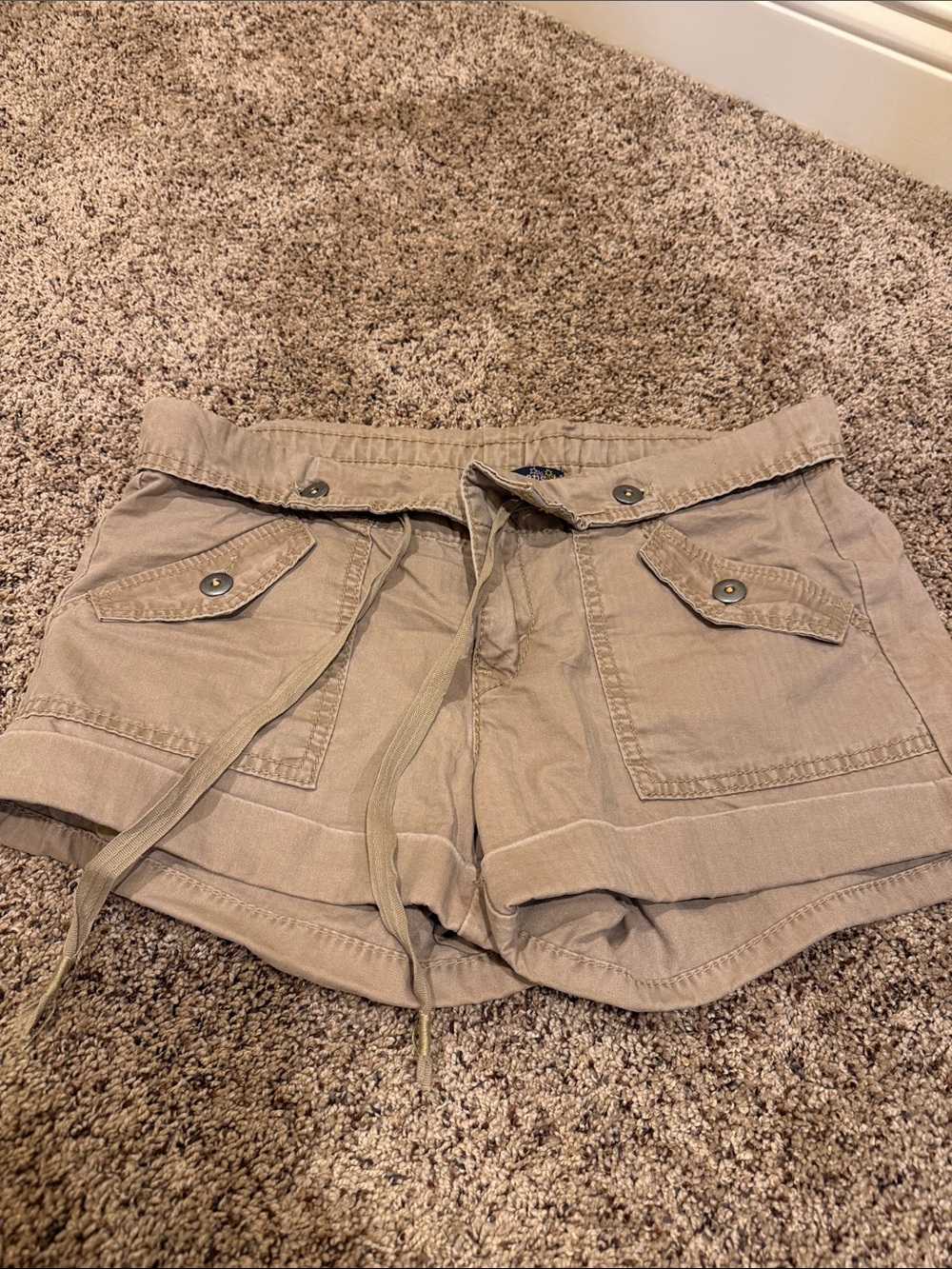 Levi's Women's Taupe Cargo Drawstring Shorts